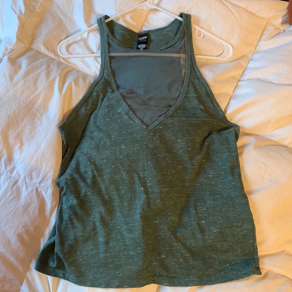 Victoria’s Secret sport tank with mesh front. Forest green size s